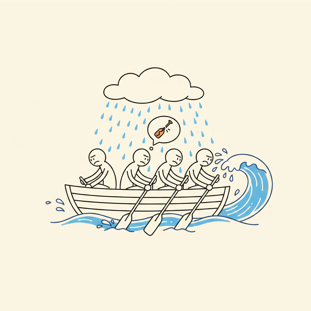 in the same boat — 同じ境遇にある